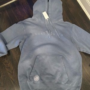 NWT GOAT USA HOODIE sweatshirt Medium/large blue grey